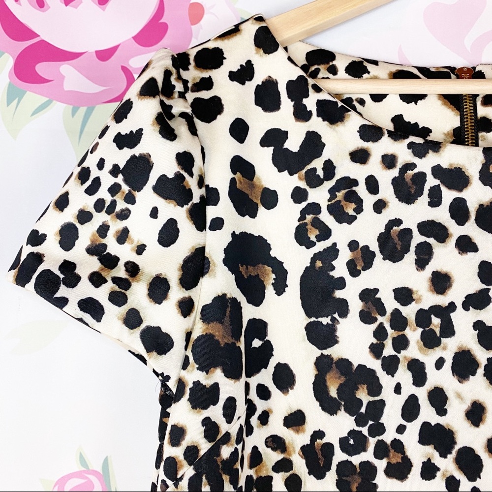 NEW Betsey Johnson Leopard Print Ruffled Dress - Picture 6 of 13